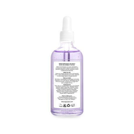 Sérum facial con retinol y ácido hialurónico para textura de la piel
