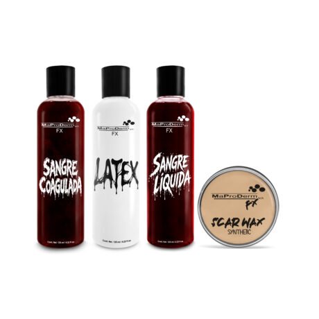 Kit Sangre Líquida 125ml + Látex 125ml + Coagulada 125ml + Carne Falsa 12g